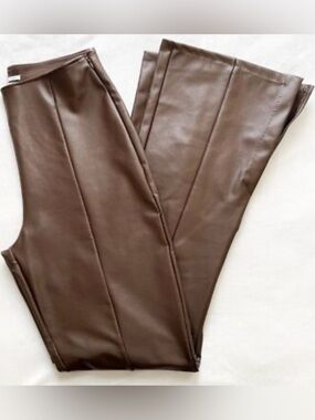 Abercrombie & Fitch Vegan Leather Flair pants
